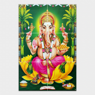 Lord Shree Ganesh - Tactile Dekor - 6pc. - God Tiles - 4108 - 1200 x 1800 mm