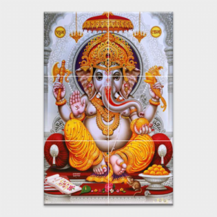 Lord Shree Ganesh - Tactile Dekor - 6pc. - God Tiles - 4109