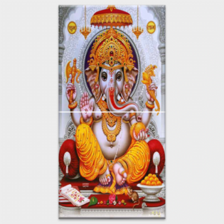 Lord Shree Ganesh - Tactile Dekor - 2pc. - God Tiles - 4109