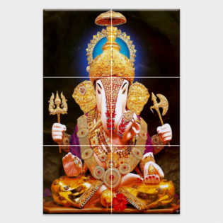 Lord Shree Ganesh - Tactile Dekor - 6pc. - God Tiles - 4112