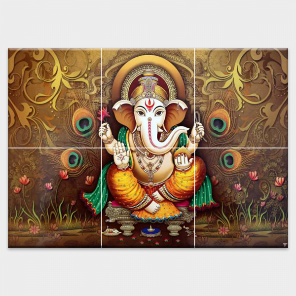 Lord Shree Ganesh - Tactile Dekor - 6pc. - God Tiles - 4119