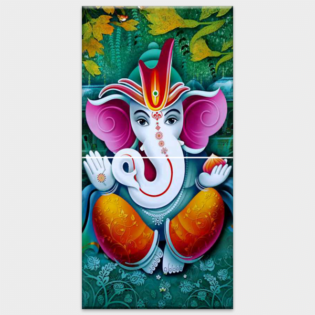 Lord Shree Ganesh - Tactile Dekor - 2pc. - God Tiles - 4122