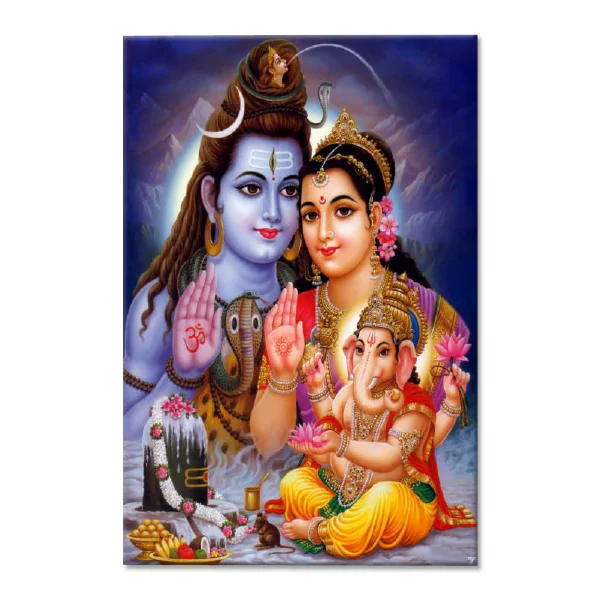 Lord Shiv Parivar - Tactile Dekor - 1pc. - God Tiles - 4204