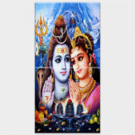 Lord Shiv & Parvati - Tactile Dekor - 2pc. - God Tiles - 4205