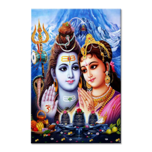 Lord Shiv & Parvati - Tactile Dekor - 1pc. - God Tiles - 4205