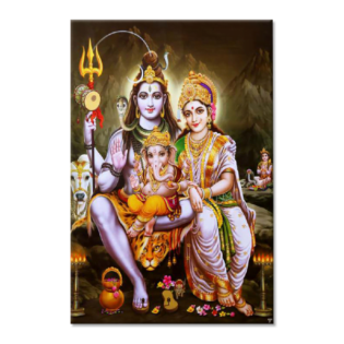 Lord Shiv Parivar - Tactile Dekor - 1pc. - God Tiles - 4207