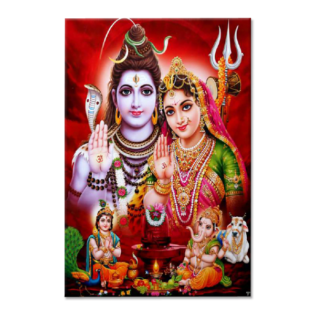 Lord Shiv Parivar - Tactile Dekor - 1pc. - God Tiles - 4209