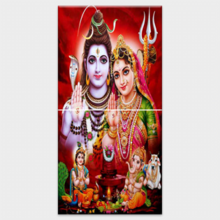 Lord Shiv Parivar - Tactile Dekor - 2pc. - God Tiles - 4209