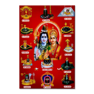 Lord Shiv 12 Jyotirling - TTactile Dekor - 1pc. - God Tiles - 4210