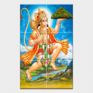 Lord Hanuman - Tactile Dekor - 6pc. - God Tiles - 4253