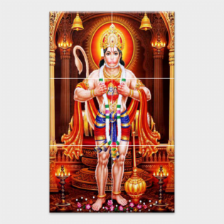 Lord Hanuman - Tactile Dekor - 6pc. - God Tiles - 4254