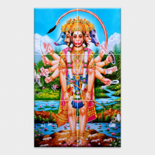 Lord Panchmukhi Hanuman - Tactile Dekor - 6pc. - God Tiles - 4259
