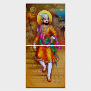 Chhatrapati Shivaji Maharaj - Tactile Dekor - 2pc. - God Tiles - 4301