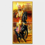 Chhatrapati Shivaji Maharaj - Tactile Dekor - 2pc. - God Tiles - 4302