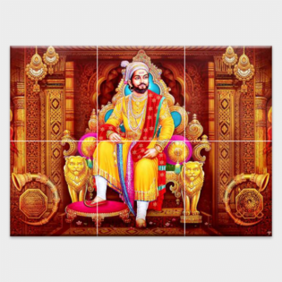 Chhatrapati Shivaji Maharaj - Tactile Dekor - 6pc. - God Tiles - 4305