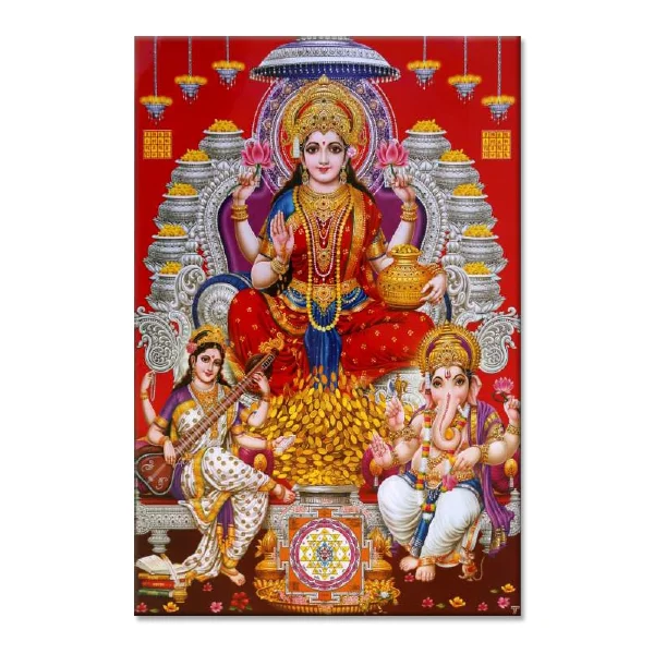 4501 Lakshmi Ganesh Saraswati - Tactile Dekor - 1pc. - God Tiles - 4501 - 600 x 900 mm