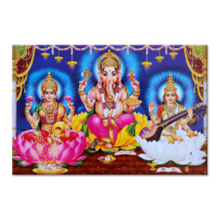 Lakshmi Ganesh Saraswati - Tactile Dekor - 1pc. - God Tiles - 4503 - 600 x 900 mm