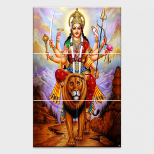 Shree Durga Maa - Tactile Dekor - 6pc. - God Tiles - 4531