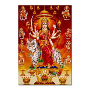 Shree Nav Durga Maa - Tactile Dekor - 1pc. - God Tiles - 4532 - 600 x 900 mm