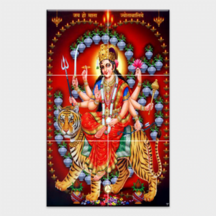 Shree Durga Maa - Tactile Dekor - 6pc. - God Tiles - 4533