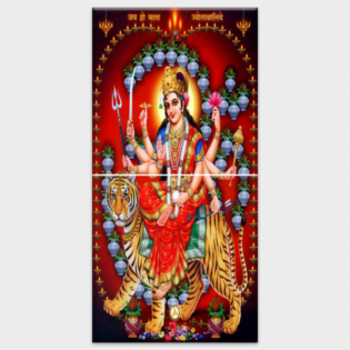 Shree Durga Maa - Tactile Dekor - 2pc. - God Tiles - 4533