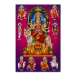 Shree Nav Durga Maa - Tactile Dekor - 1pc. - God Tiles - 4534