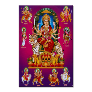 Shree Nav Durga Maa - Tactile Dekor - 1pc. - God Tiles - 4534