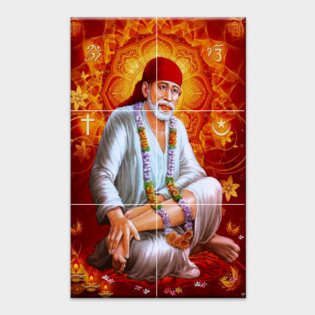 Shree Sai Baba - Tactile Dekor - 6pc. - God Tiles - 4592