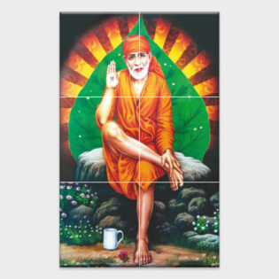 Shree Sai Baba - Tactile Dekor - 6pc. - God Tiles - 4593