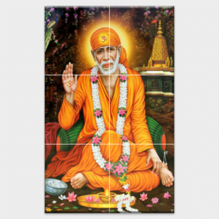 Shree Sai Baba - Tactile Dekor - 6pc. - God Tiles - 4594