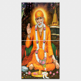 Shree Sai Baba - Tactile Dekor - 2pc. - God Tiles - 4594