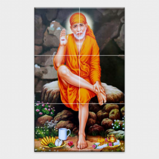 Shree Sai Baba - Tactile Dekor - 6pc. - God Tiles - 4595