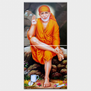 Shree Sai Baba - Tactile Dekor - 2pc. - God Tiles - 4595 - 600 x 1200 mm