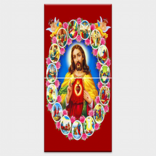 Lord Jesus - Tactile Dekor - 2pc. - God Tiles - 4624