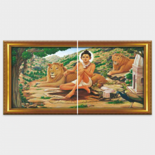 Nilkanth Varni Maharaj - Tactile Dekor - 2pc. - God Tiles - 4672