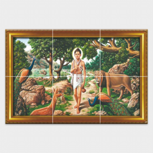 Nilkanth Varni Maharaj - Tactile Dekor - 6pc. - God Tiles - 4674
