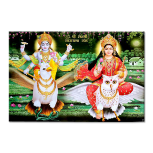 Lord Vishnu & Laxmiji - Tactile Dekor - 1pc. - God Tiles - 4675