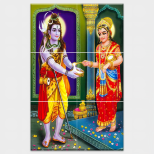 Shree Annpurna Maa - Tactile Dekor - 6pc. - God Tiles - 4683