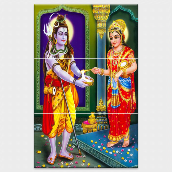 Shree Annpurna Maa - Tactile Dekor - 6pc. - God Tiles - 4683