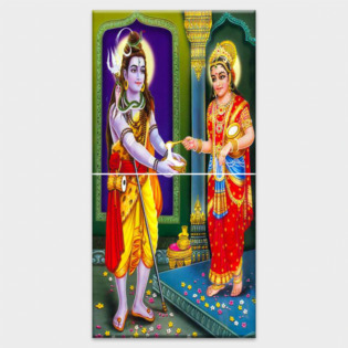 Shree Annpurna Maa - Tactile Dekor - 2pc. - God Tiles - 4683