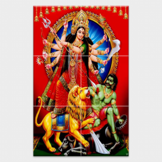 Shree Durga Maa - TACTILE DECOR - Vitrified God Tiles - 4687