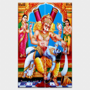 Lord Narsimha - TACTILE DECOR - Vitrified God Tiles - 4689