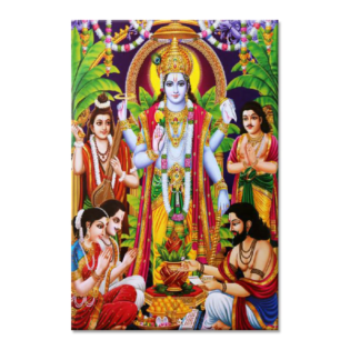 Lord Satyanarayan - Tactile Dekor - 1pc. - God Tiles - 4691 - 600 x 900 mm