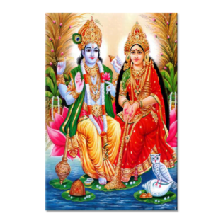 Lord Vishnu & Laxmiji - Tactile Dekor - 1pc. - God Tiles - 4692 - 600 x 900 mm