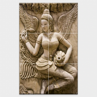 TACTILE DECOR - Vitrified Poster Tiles - 6pc. - 4751