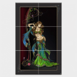 TACTILE DECOR - Vitrified Poster Tiles - 6pc. - 4753