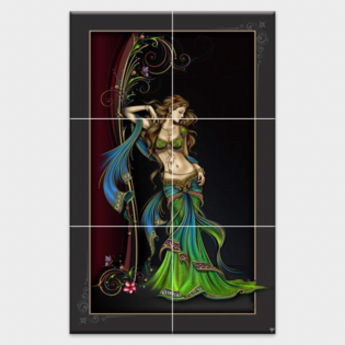 TACTILE DECOR - Vitrified Poster Tiles - 6pc. - 4753