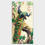 Peacock - TACTILE DECOR - Vitrified Poster Tiles - 2pc. - 4754