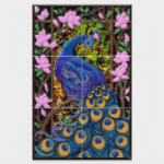 Peacock - TACTILE DECOR - Vitrified Poster Tiles - 6pc. - 4755