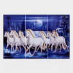 Running Horses - TACTILE DECOR - Vitrified Poster Tiles - 6pc. - 4758